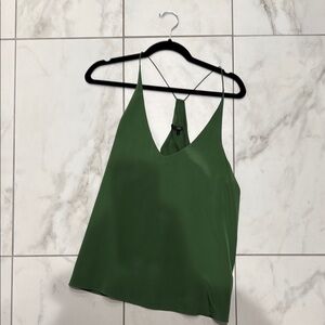 Tibi Green Asymmetrical Backless Camisole